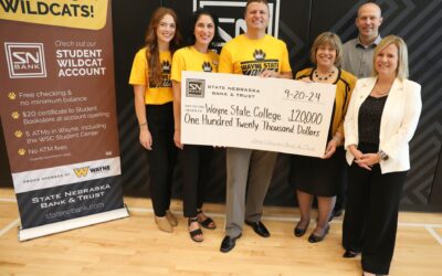 SNB DONATES $120,000 TO WAYNE STATE COLLEGE’S ATHLETIC AND RECREATION CONSTRUCTION PROJECT